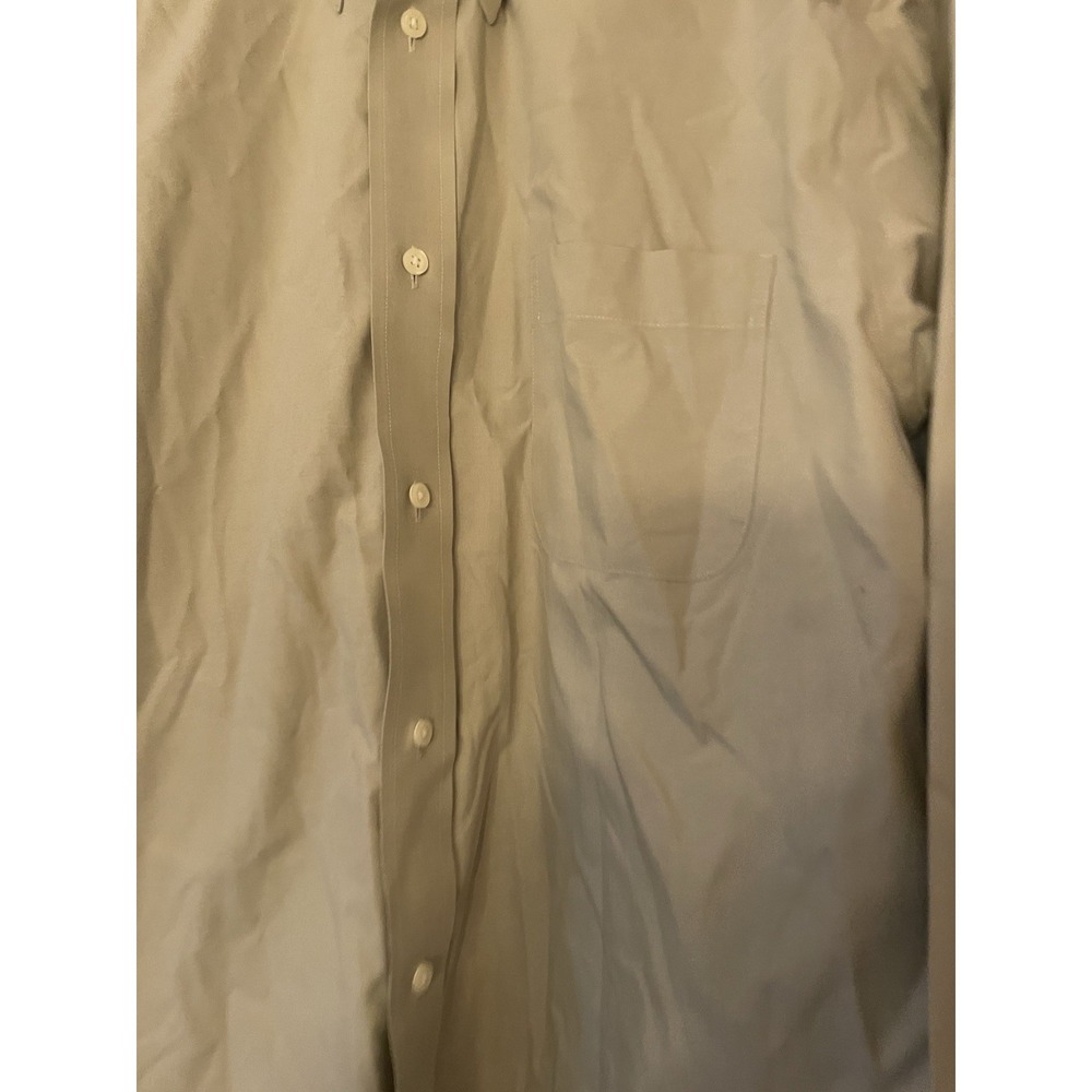 Eddie Bauer Relaxed Fit Wrinkle Resistant Tan Long Sleeve Button Large - Picture 2 of 4